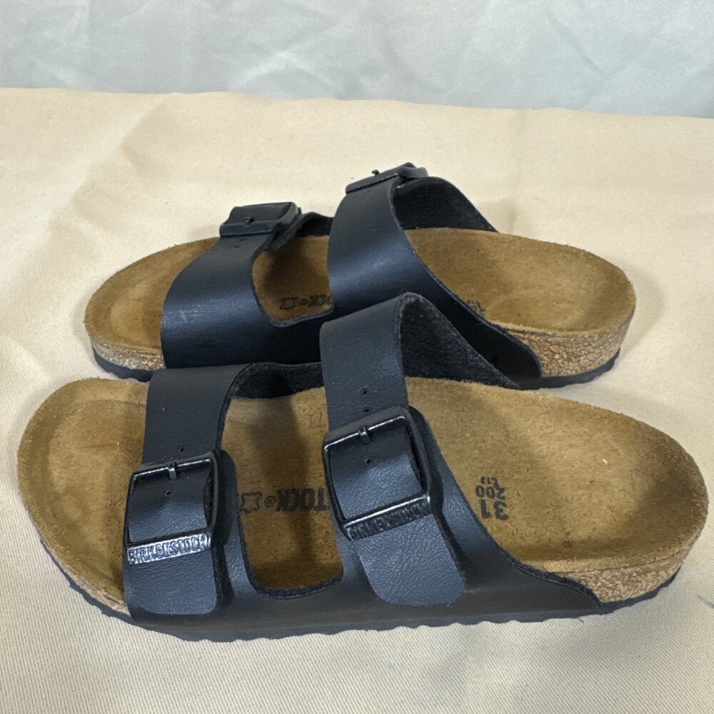 Birkenstock Arizona Black Strap Sandals EU 31 Kids Cork Footbed Child 13-13.5